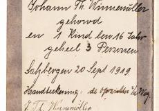 Papierener Ausweis 1919 Winnemoeller Salzbergen.