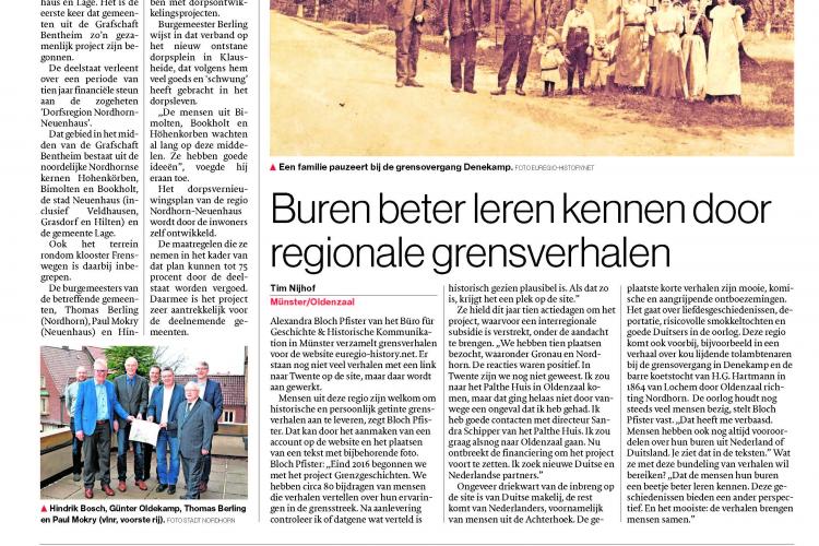 2018-12-21 Twentsche Courant_Over de grens