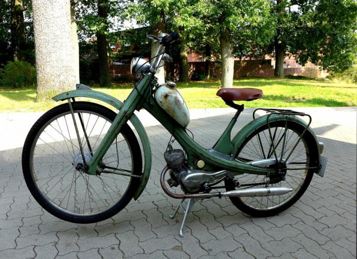 Ein Moped der Marke NSU Quickly von 1955.