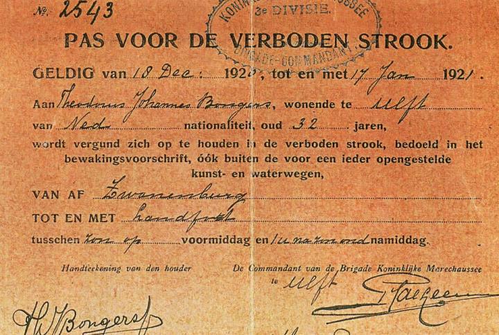 Pas voor de verboden strook.